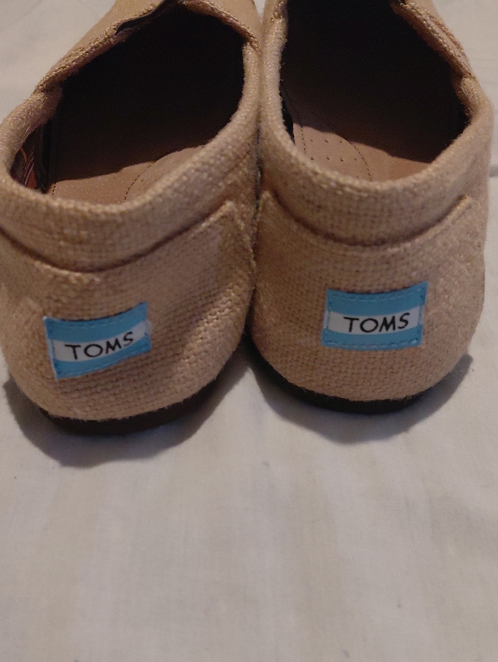 Toms Natural Beige Burlap Woven Slip-On Espadrilles Men's Size 11 - Picture 4 of 5